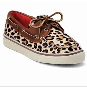 Leopard print Sperry size 7
